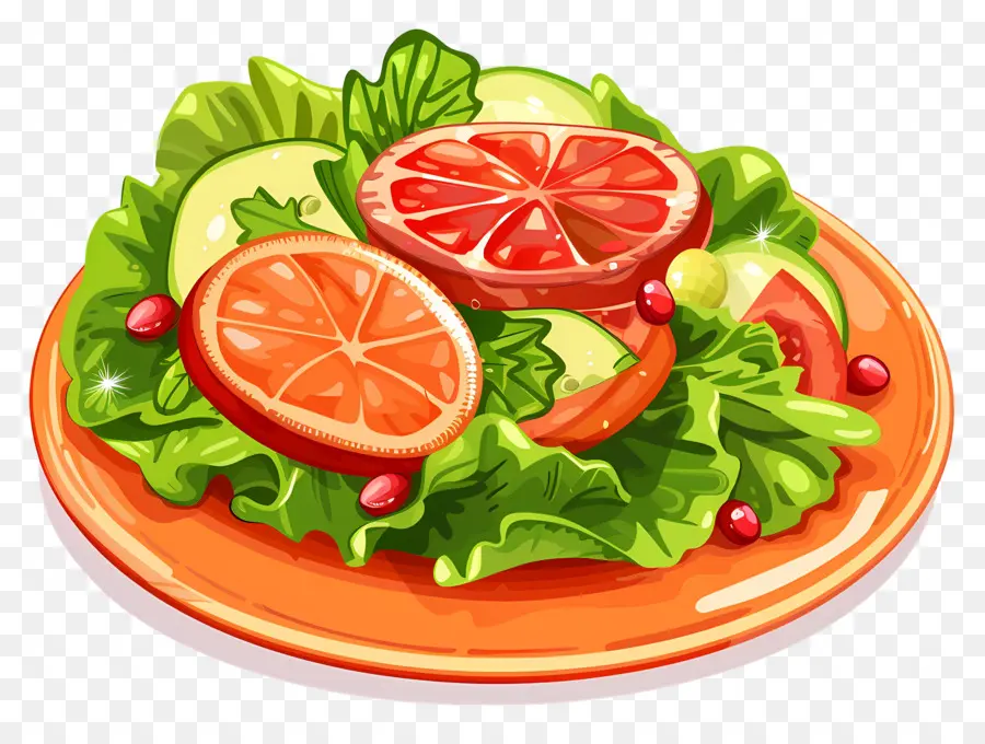 Salade Verte，Assiette De Salade PNG