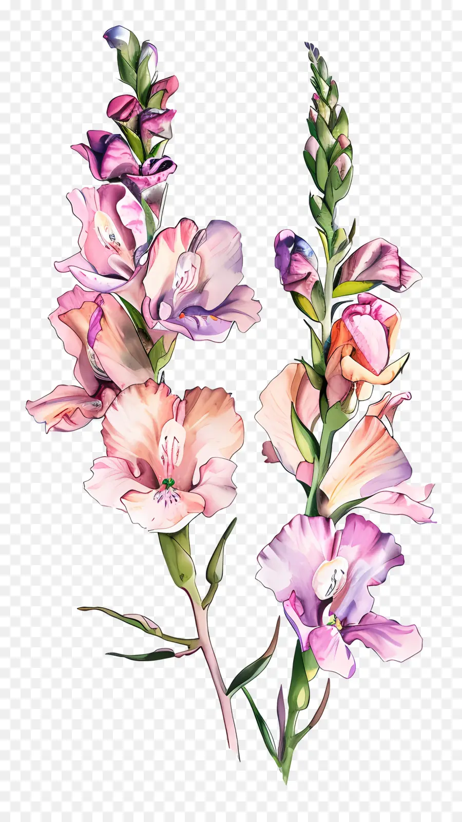 Fleurs De Muflier，Fleurs Colorées PNG