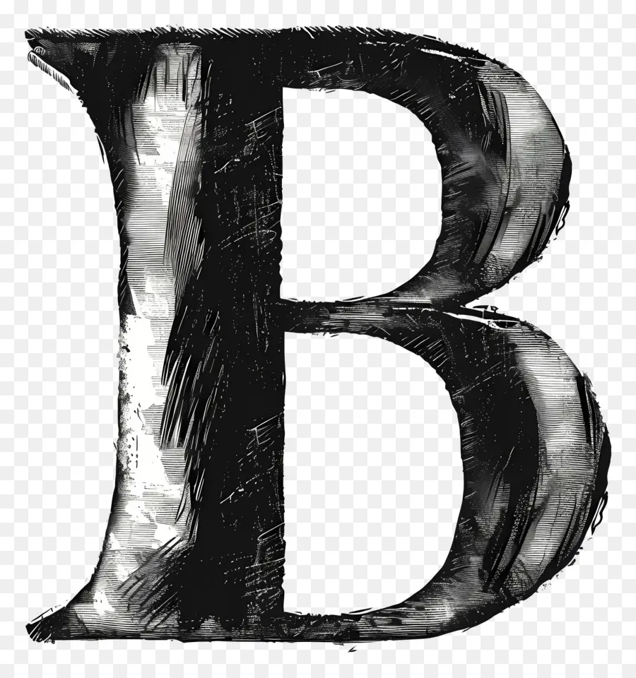 Lettre B，Noir Lettre B PNG