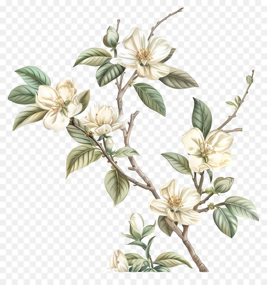 Crème De Fleurs，Fleurs Blanches PNG