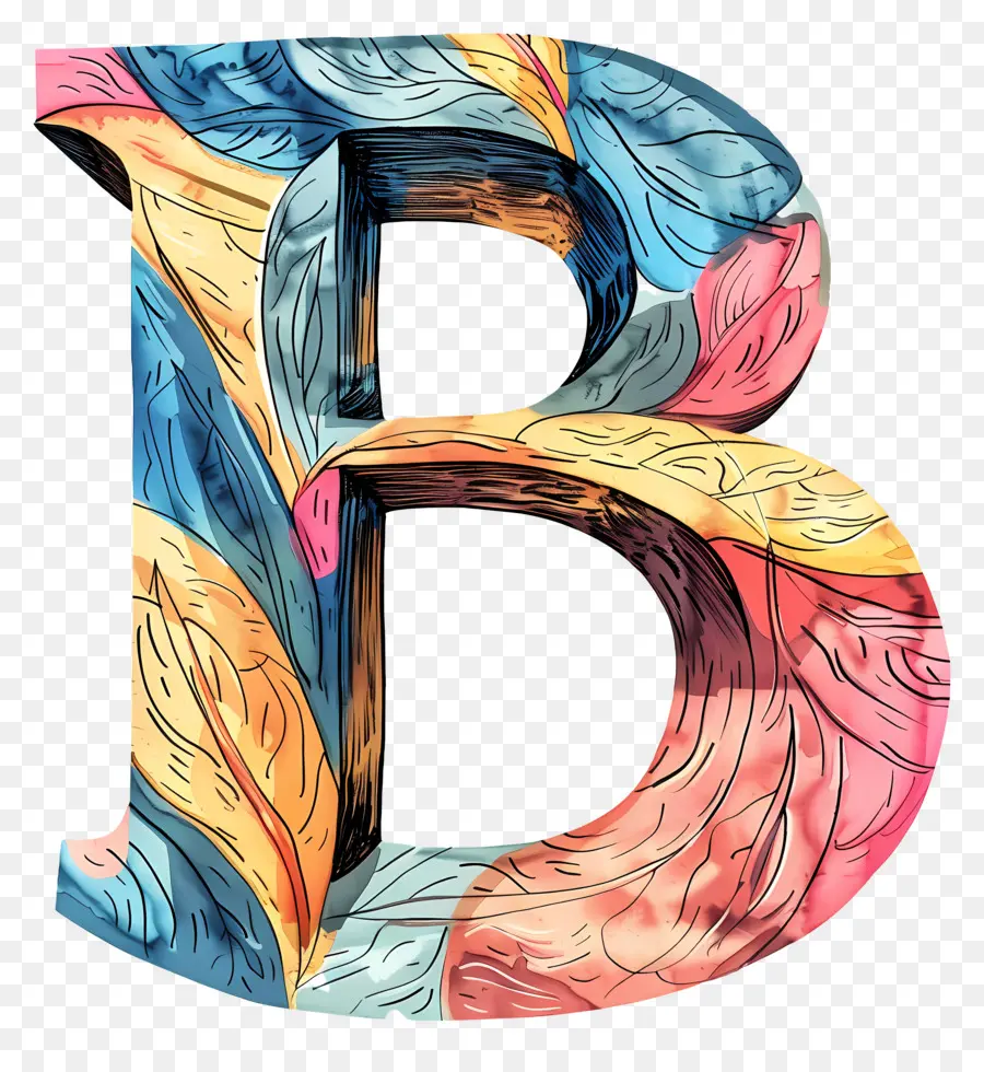 Lettre B，Lettre Colorée B PNG