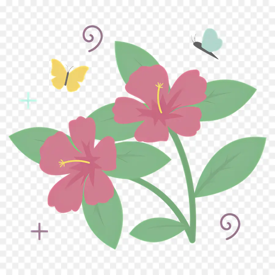 Nature Papillon，Fleurs PNG