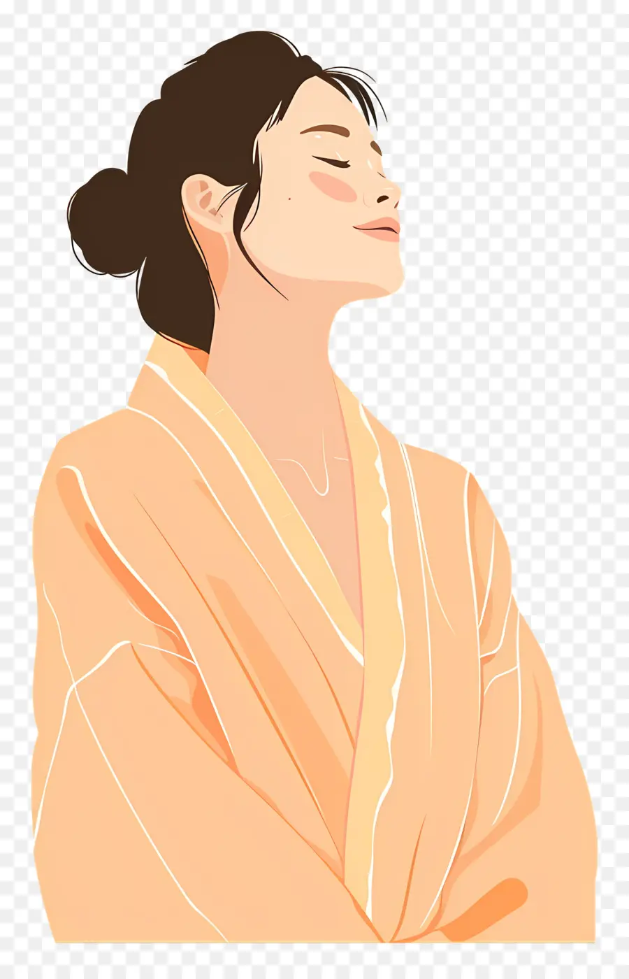 Femme Dans Bathrobe，Femme En Robe PNG