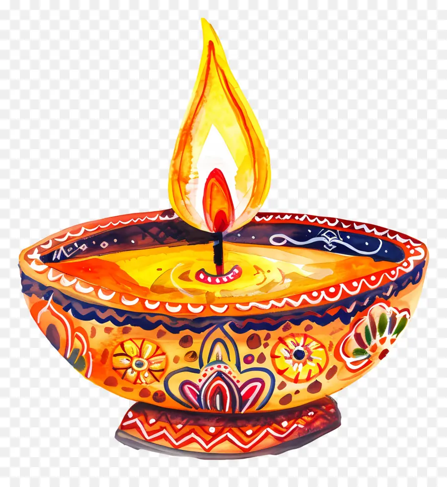 Diwali Lampe，Bougie Décorative PNG