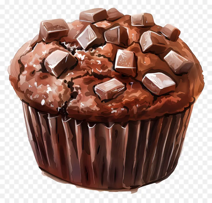 Muffin à Double Chocolat，Chocolat Muffin PNG