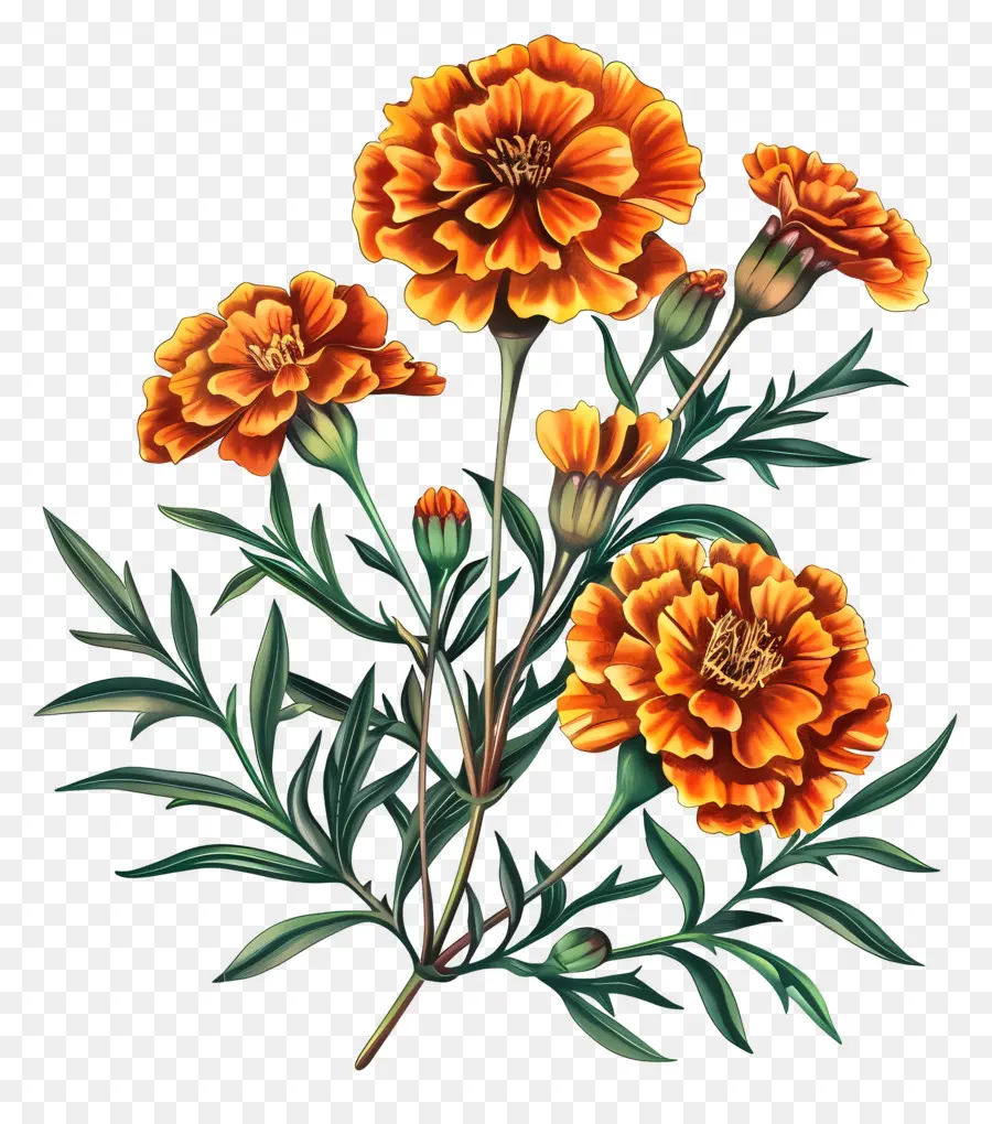 Soucis，Des Fleurs D'orange PNG