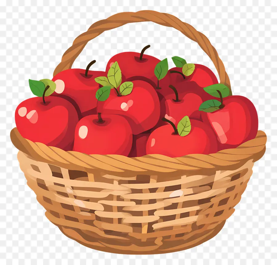 Apple Panier，Pommes Rouges PNG