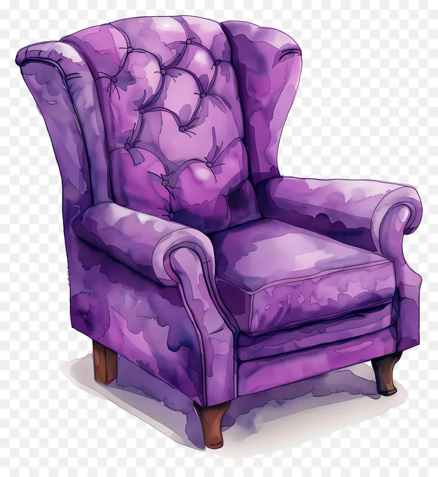 Fauteuil Violet，Confort PNG