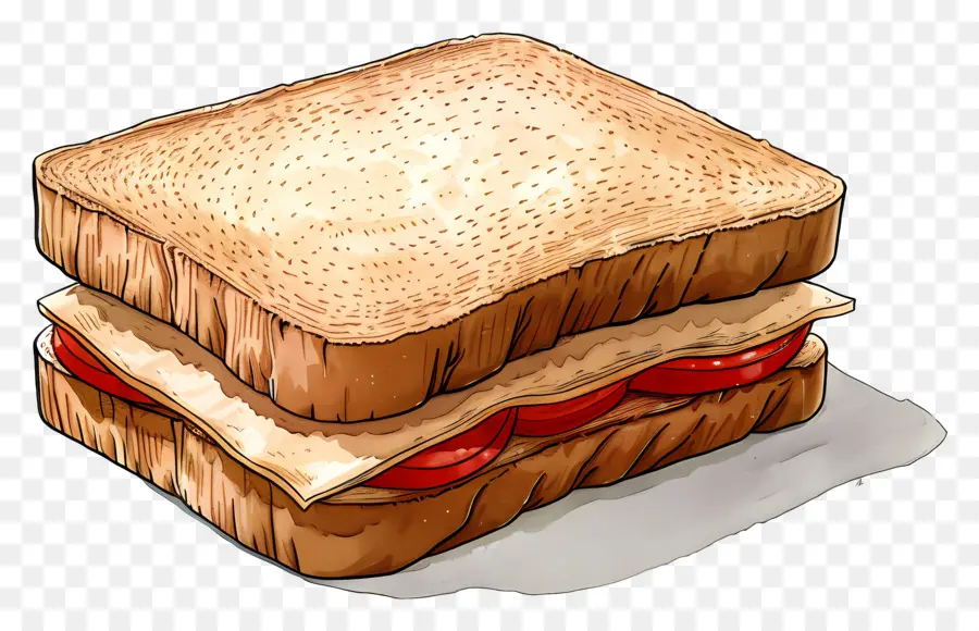 Sandwich Au Pain，Tranches De Pain PNG