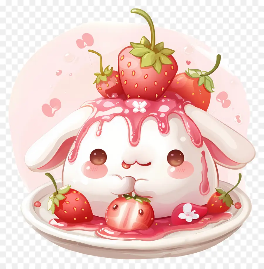 Cinnamoroll，Desserts Aux Fraises PNG