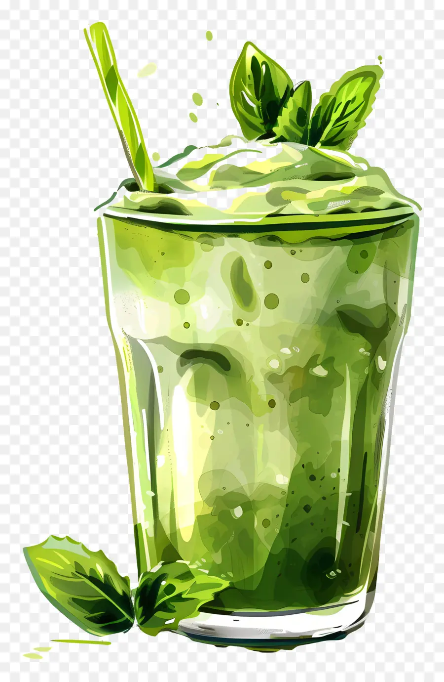 Boisson Au Matcha，Boisson Verte PNG