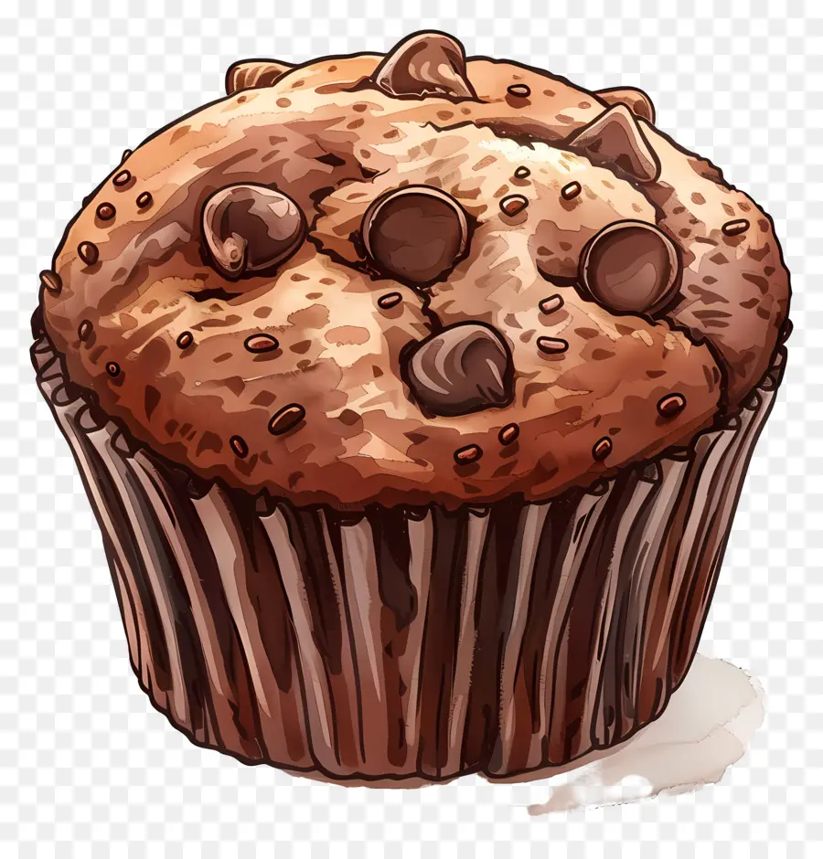 Muffin Double Chocolat，Muffin Au Chocolat PNG