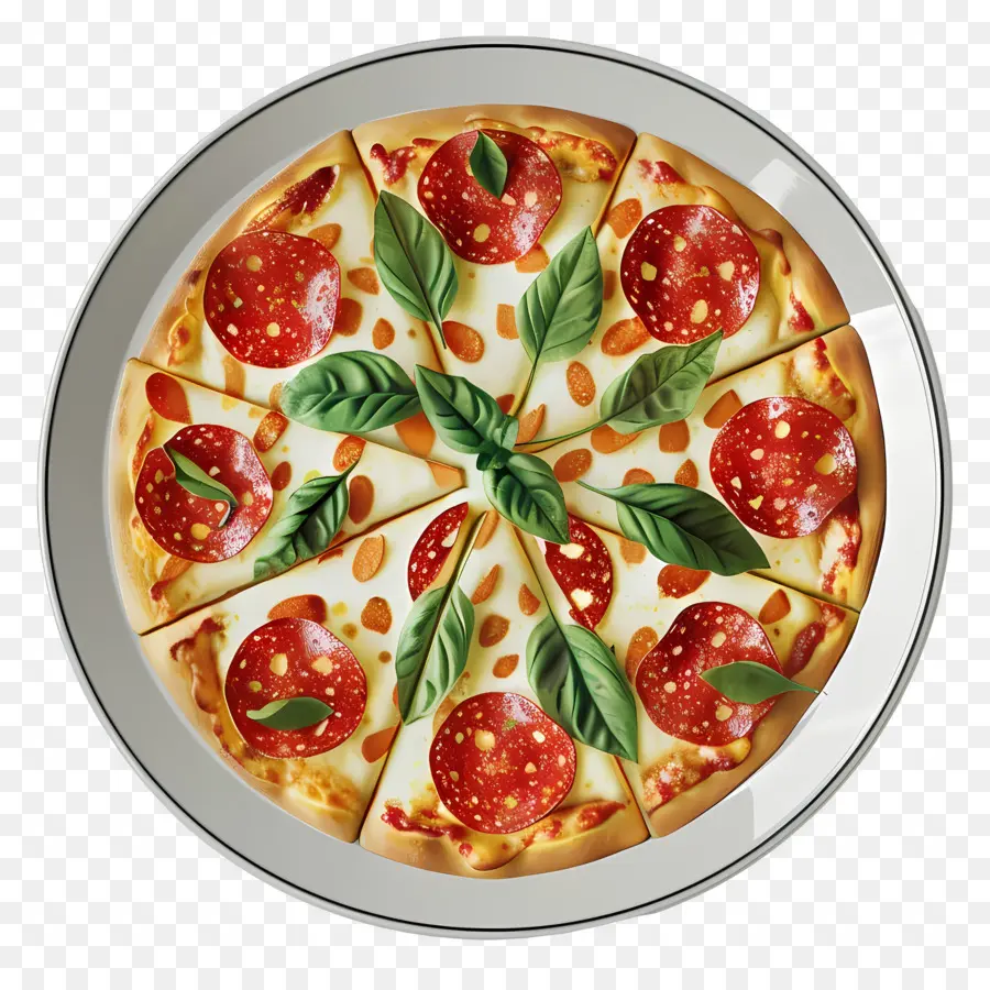 Plaque à Pizza，La Pizza Au Pepperoni PNG