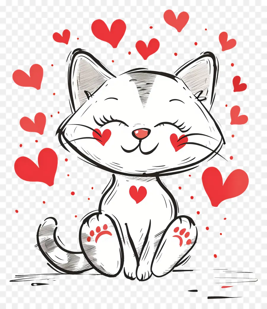 Chat De Dessin Animé，Chat Mignon PNG