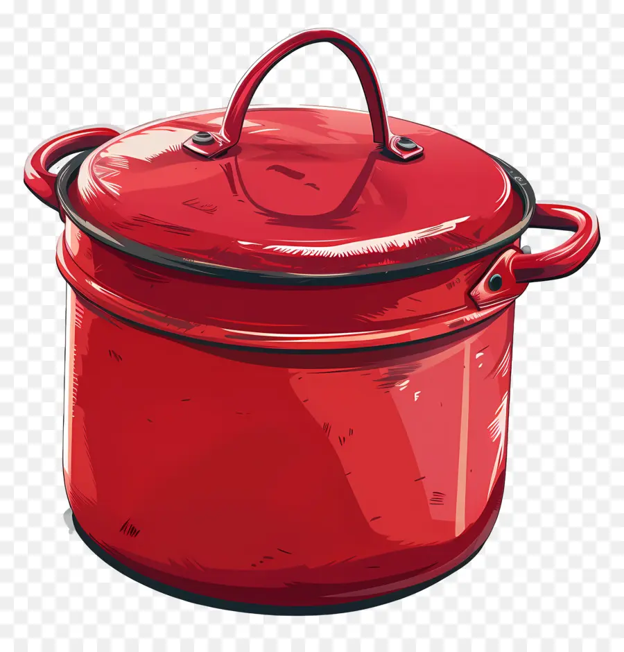 Pot De Randonnée，Pot Rouge PNG