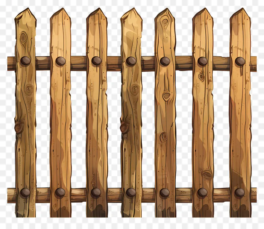 Clôture En Bois，Portail En Bois PNG