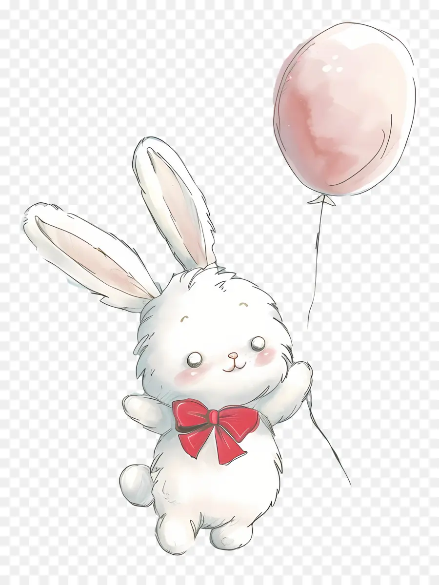 Cinnamoroll，Bunny Mignon Avec Ballon PNG