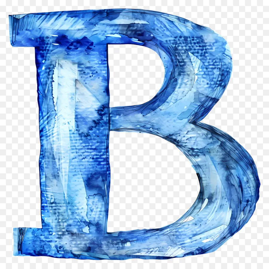 Lettre B，Lettre Bleue B PNG