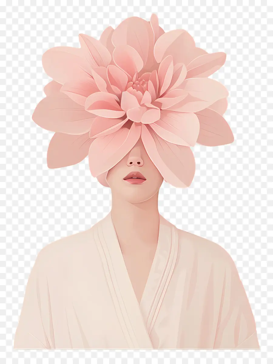 Mode Femme，Fleur De Tête PNG