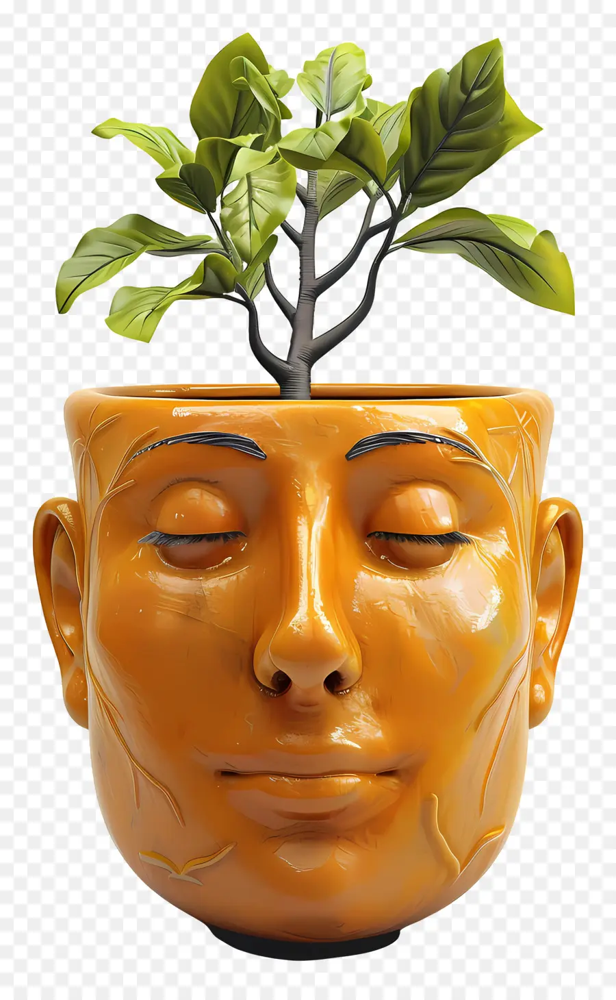 Planteur De Tête，Jardinière Pour Le Visage PNG