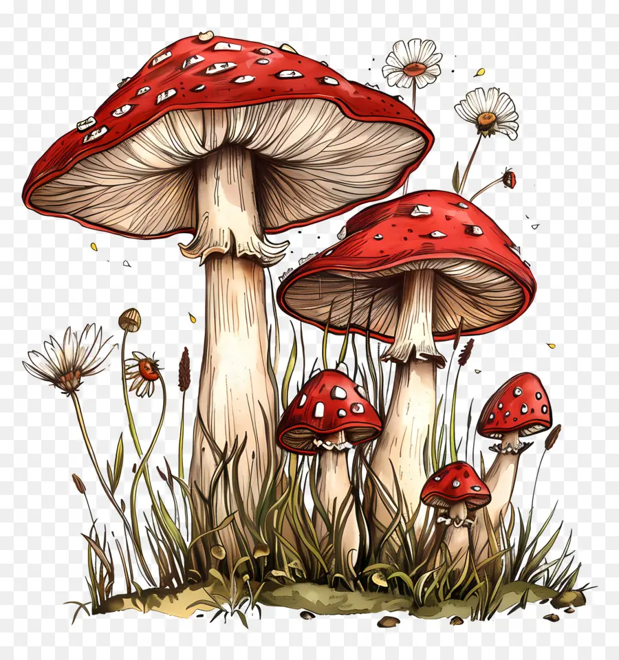 Champignons Rouges，Champignons PNG