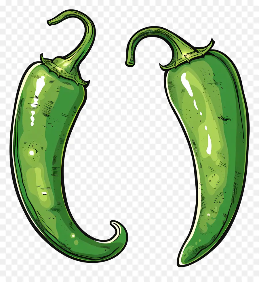 Vert Piment，Poivrons Verts PNG