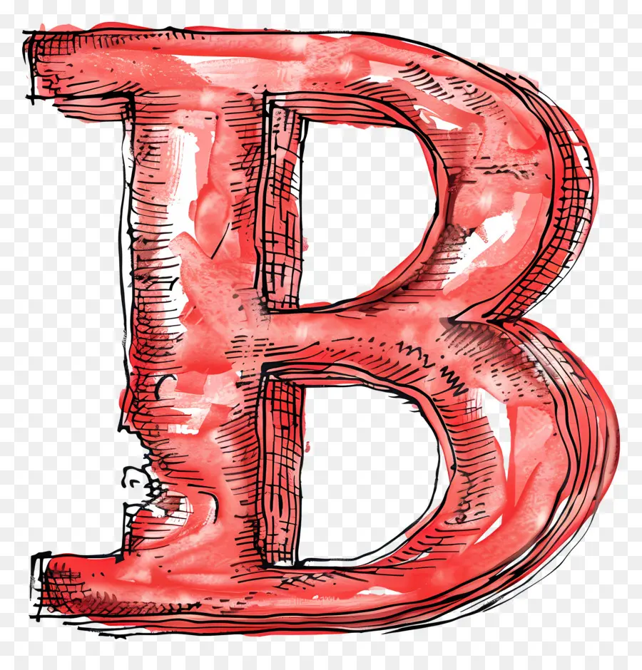 Lettre B，Lettre Rouge B PNG