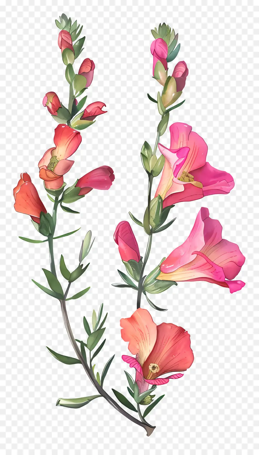 Fleurs De Muflier，Fleurs Colorées PNG