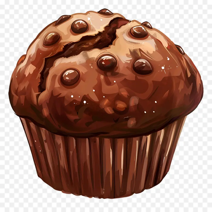 Muffin à Double Chocolat，Chocolat Muffin PNG