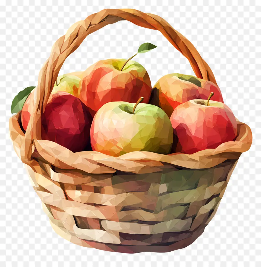 Apple Panier，Panier De Pommes PNG