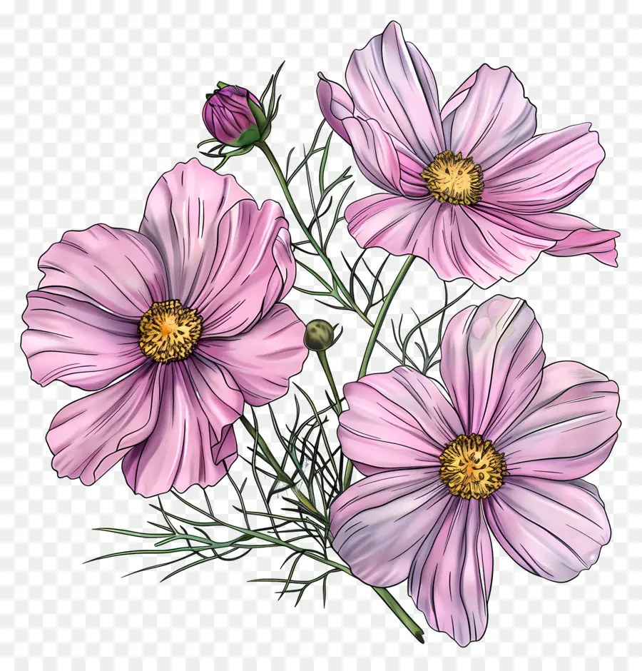 Fleurs De Cosmos，Fleurs Du Cosmos PNG