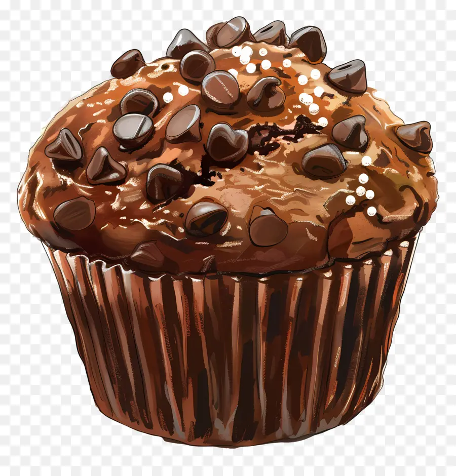 Muffin Double Chocolat，Muffin Au Chocolat PNG