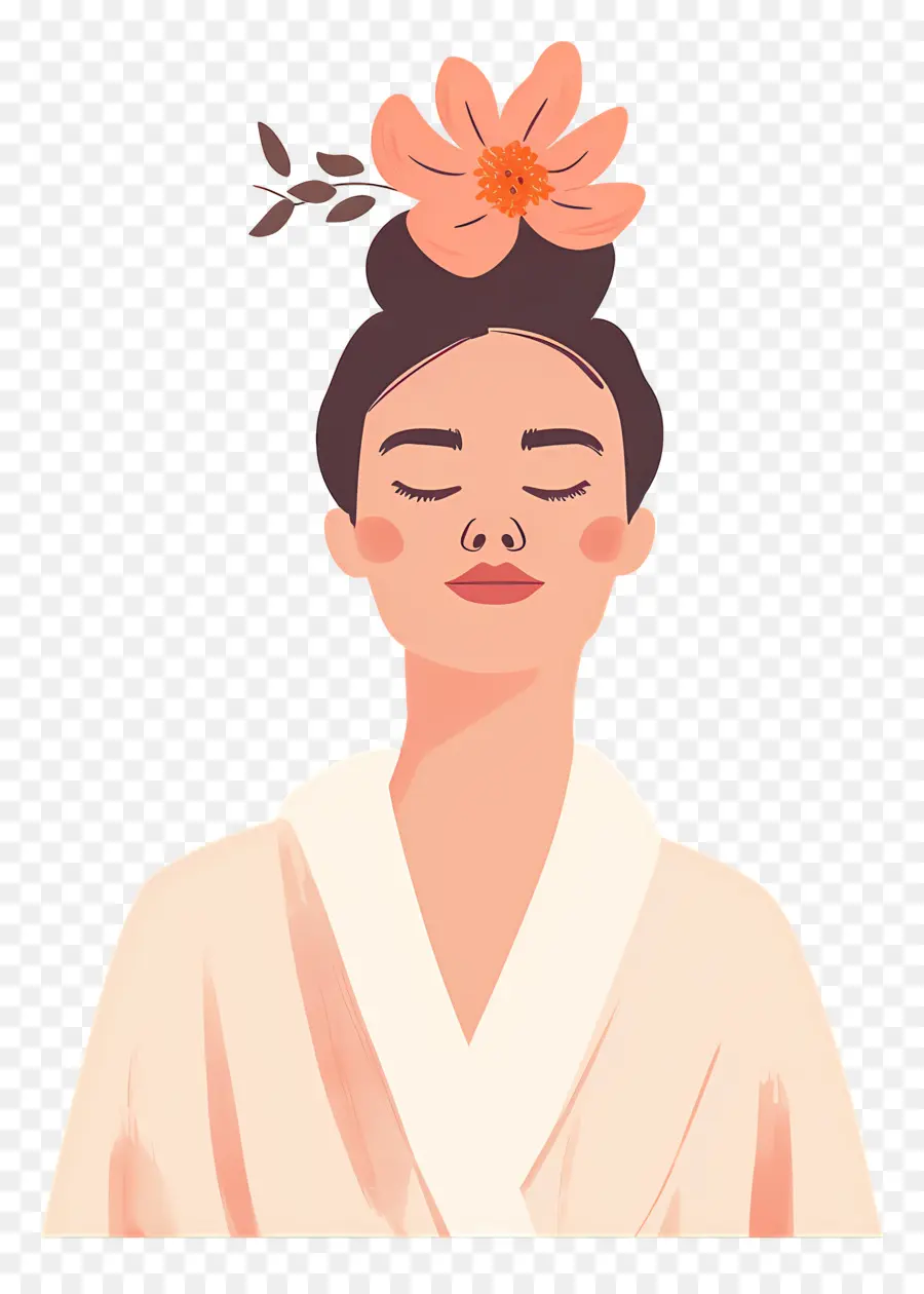 Mode Femme，Femme à Fleur PNG