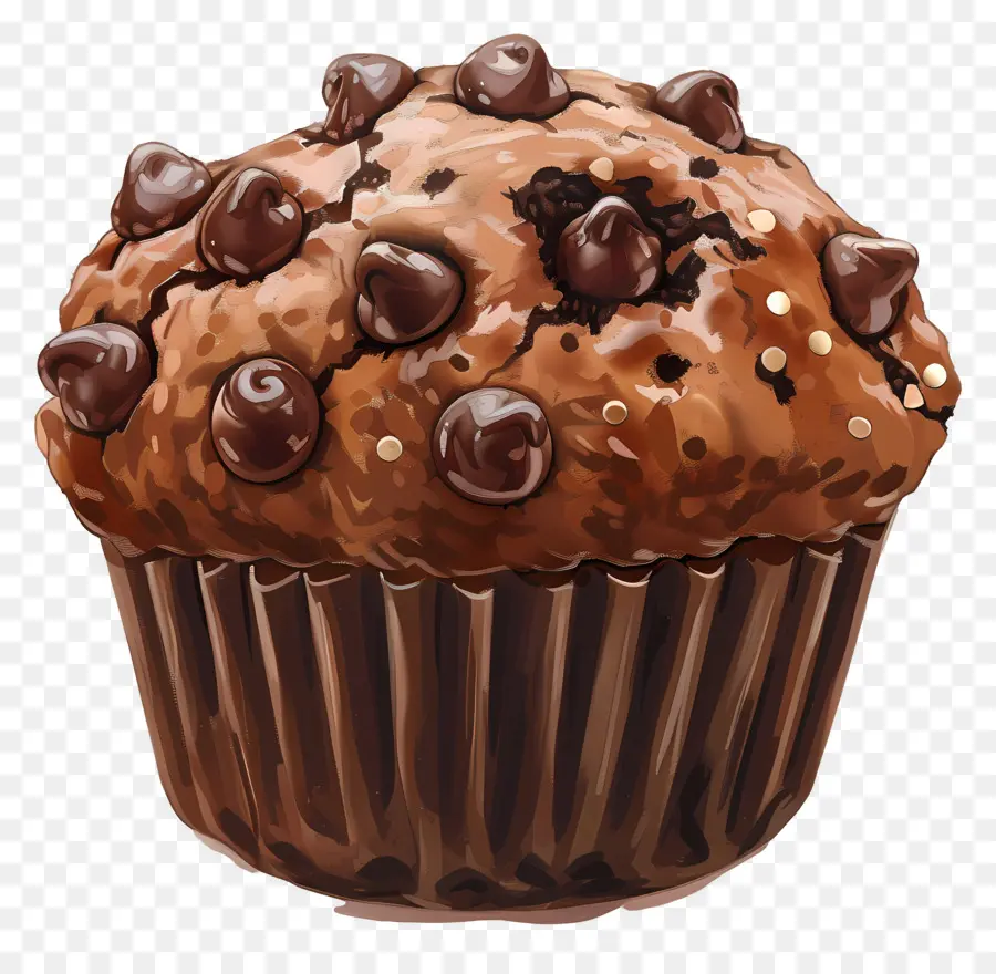 Muffin Double Chocolat，Muffin Au Chocolat PNG