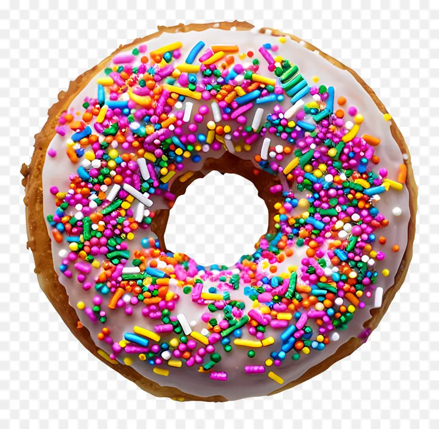 Saupoudrer Sur Un Beignet，Donut PNG