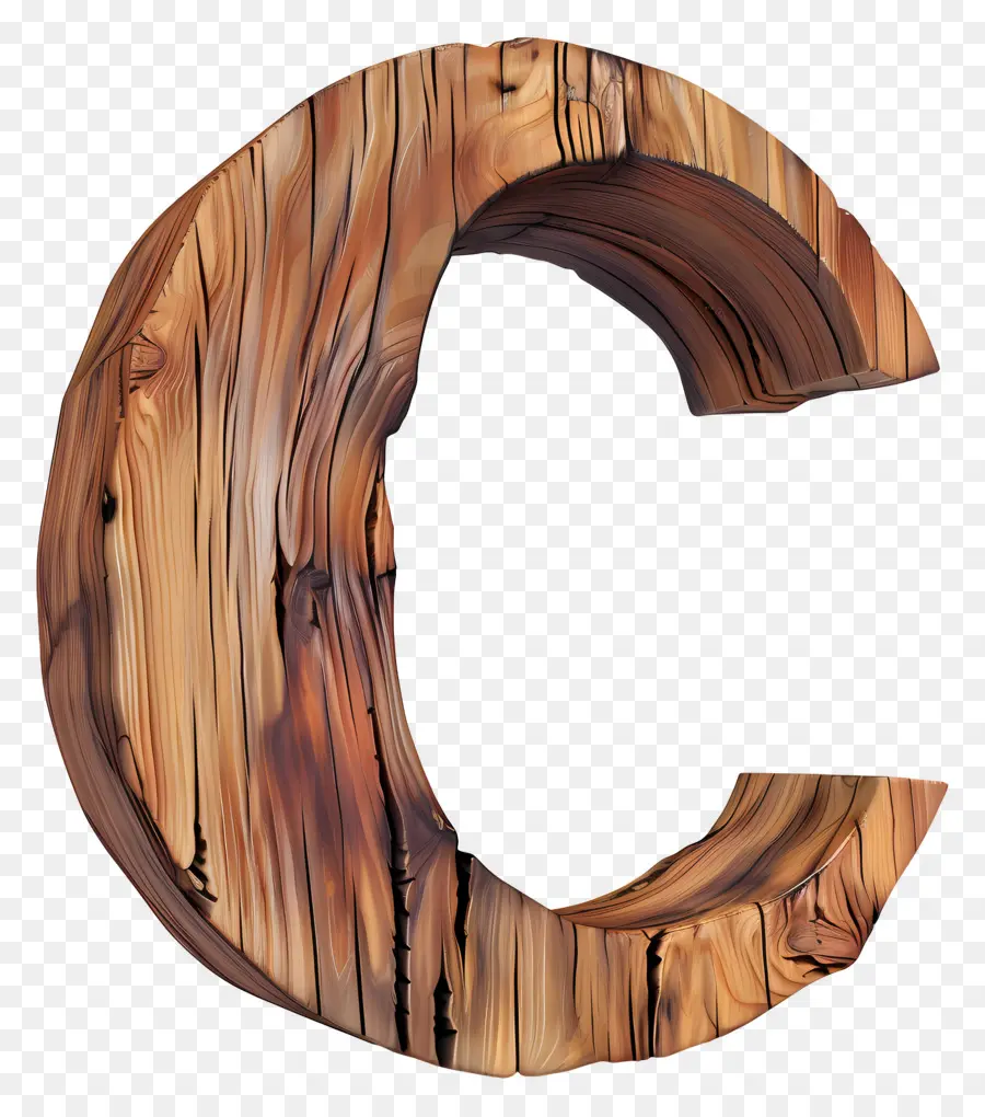 Lettre C，Lettre En Bois C PNG