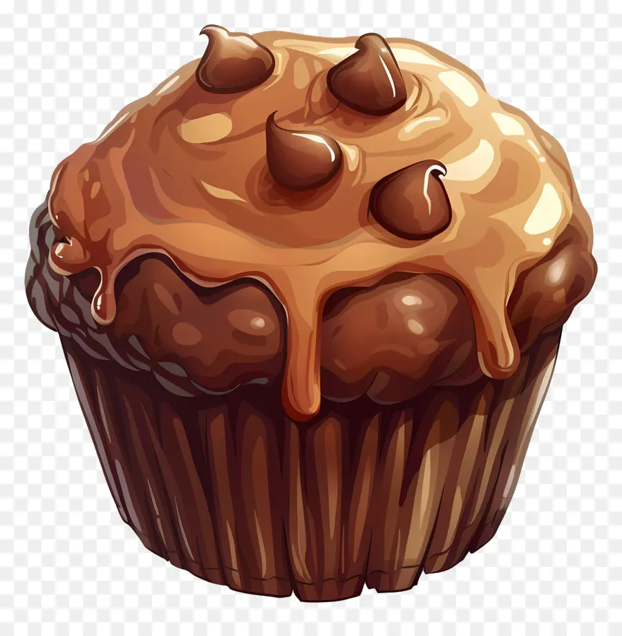 Muffin Double Chocolat，Dessert Au Chocolat PNG