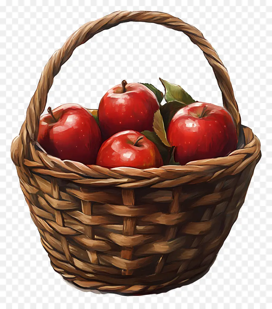 Apple Panier，Panier De Pommes PNG