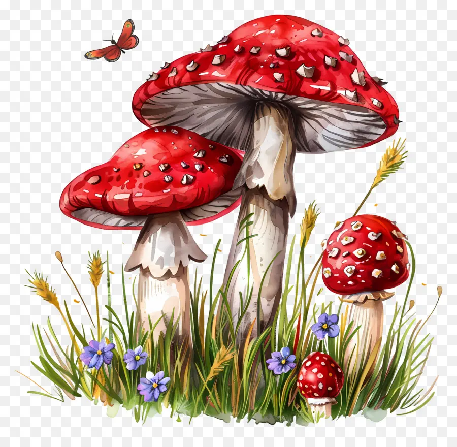 Champignons Rouges，Champignons PNG