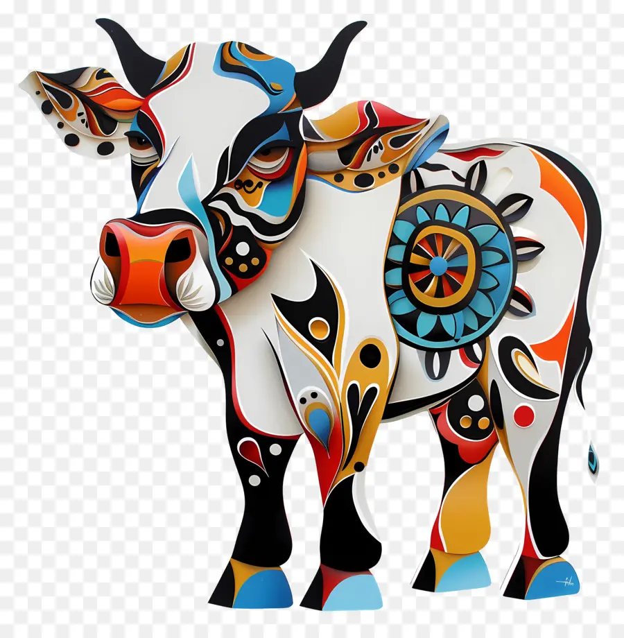 Vache，Vache Colorée PNG