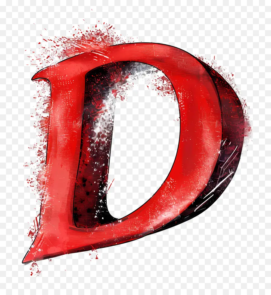 Lettre D，Rouge D PNG