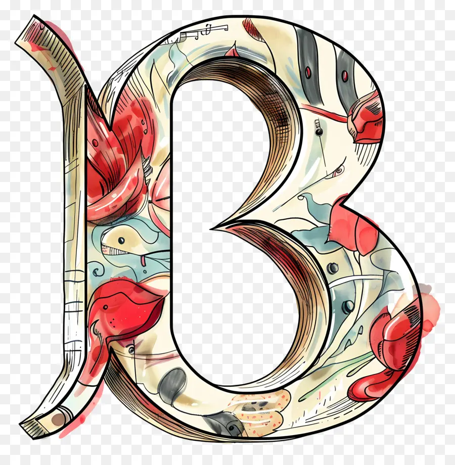 Lettre B，Décoratif B PNG