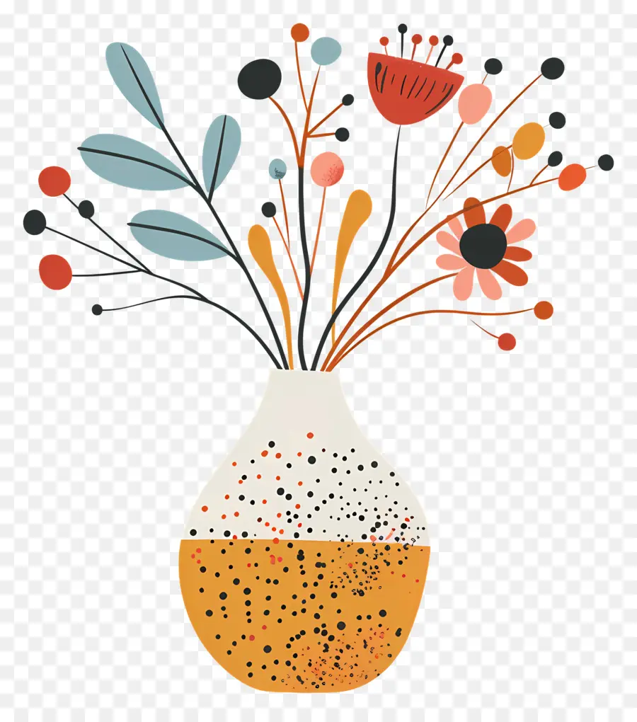 Vase En Argile，Vase à Fleurs PNG