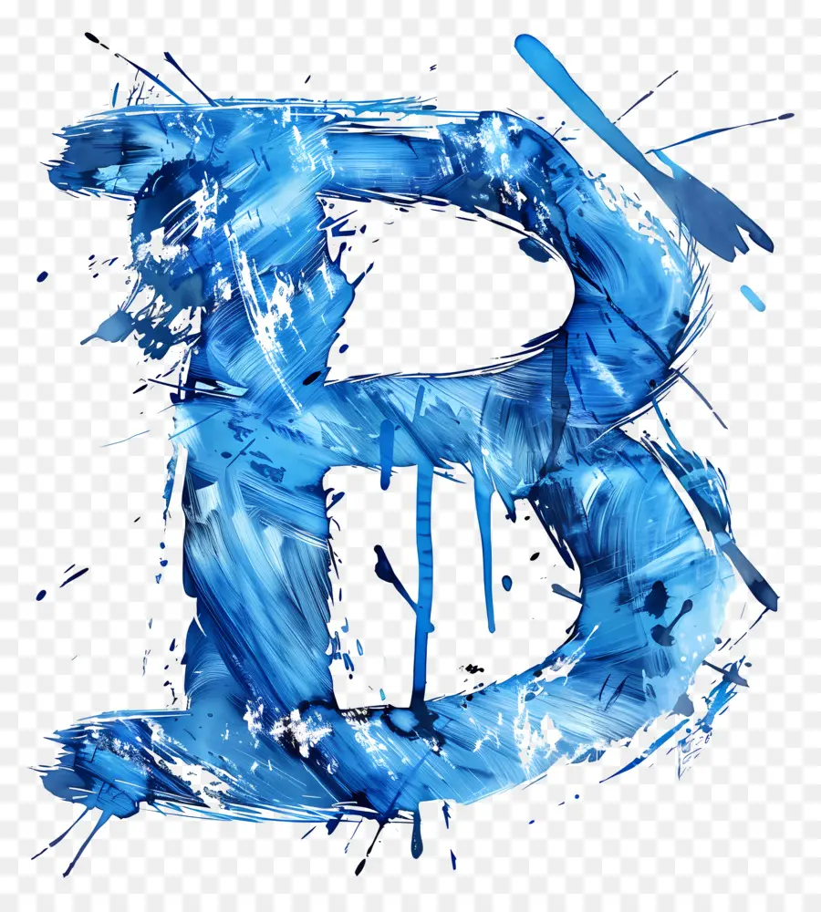 Lettre B，Bleu PNG