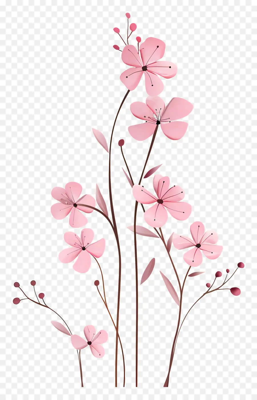 Fleurs Roses，Fleurs PNG