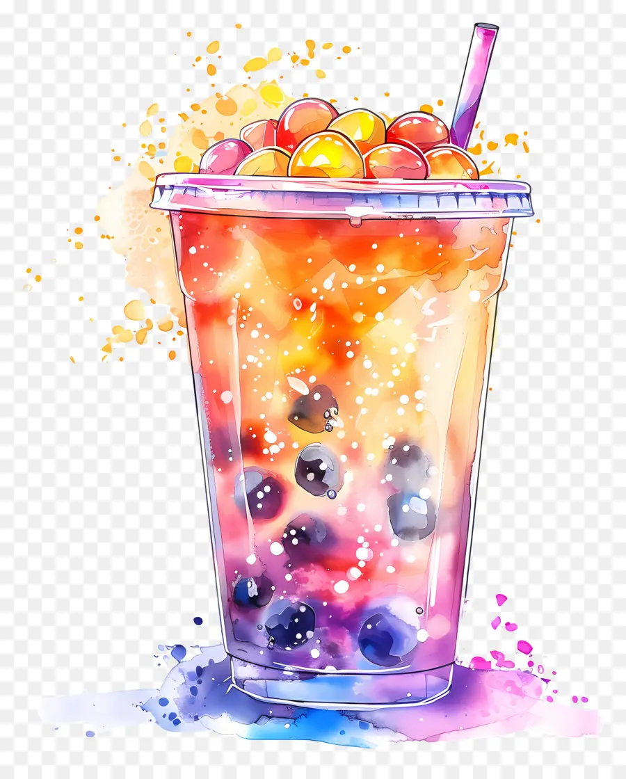 Bubble Thé，Coloré PNG