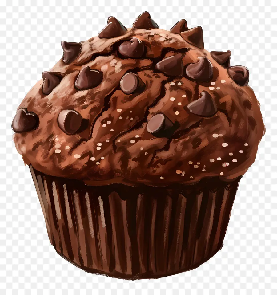 Muffin Double Chocolat，Muffin Au Chocolat PNG