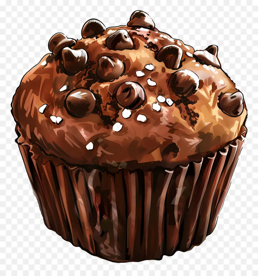 Muffin à Double Chocolat，Chocolat Muffin PNG