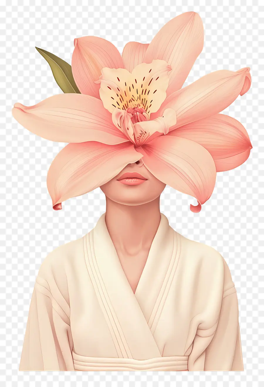 Mode Femme，Fleur De Visage PNG