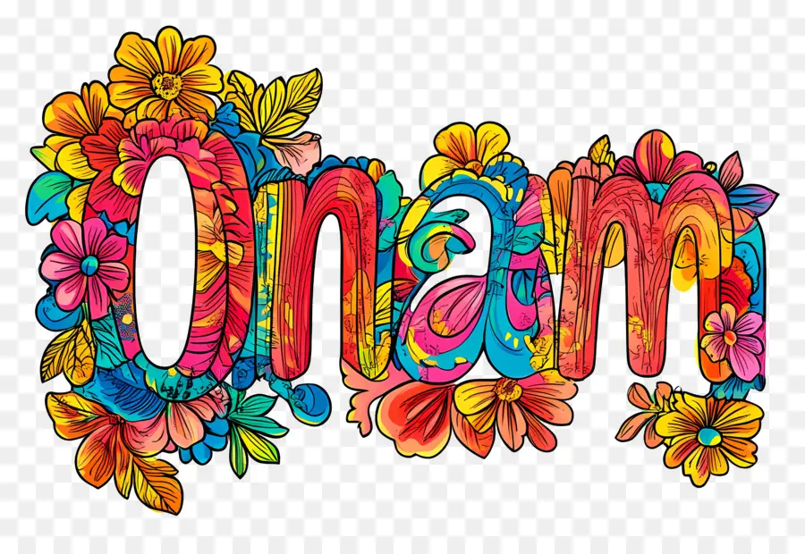 Onam，Art Du Texte Onam PNG